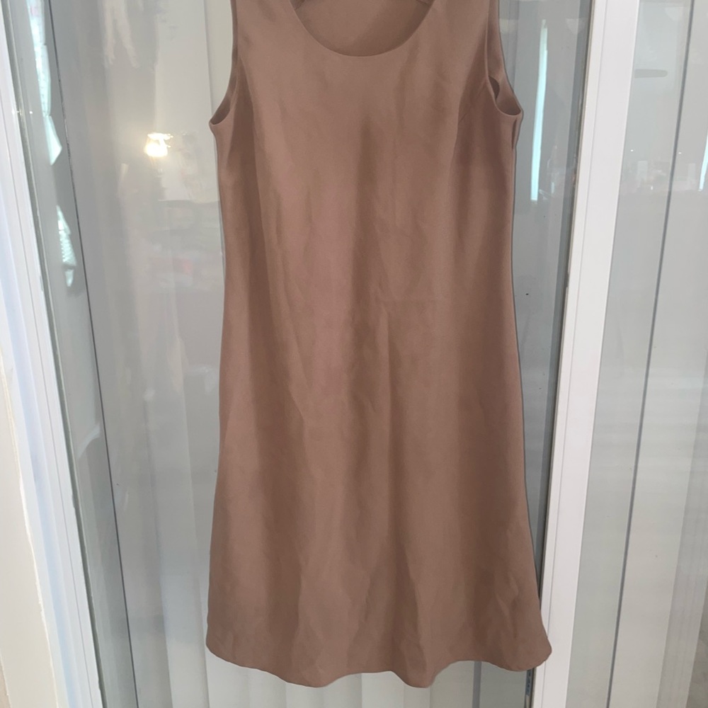 Elegant Tan Sleeveless Dress